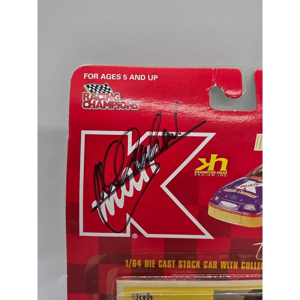 Racing Champions 1996 John Andretti 37 Kmart Little Caesars Autographed car 1:64